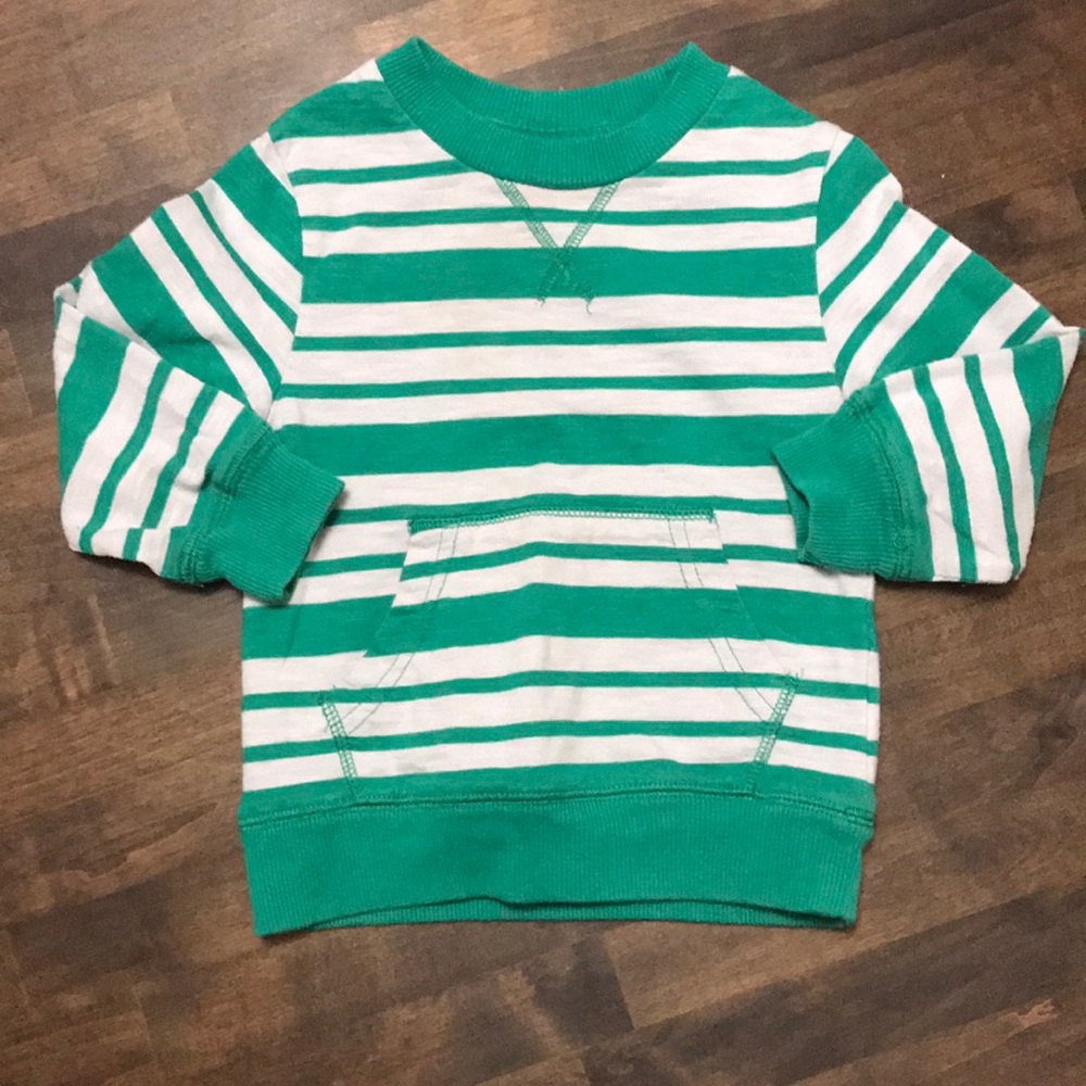 Cherokee gray and green striped shirt - 18 months